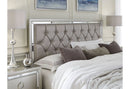 Riley - 6 Piece King Bedroom Set (Bed, 2 Dressers, Mirror, 2 Nightstands) - Silver