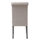 Yabeina - Side Chair (Set of 2) - Beige Linen & Gray