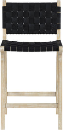 Entwine - Vegan Leather Upholstered Counter Stool - Painted Natural
