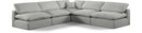 Comfy - 5 Piece Linen Modular Corner Armless Sectional