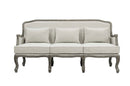 Tania - Sofa With 3 Pillows - Cream Linen & Gray