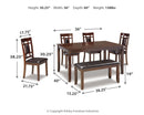 Bennox - Dining Room Table Set (Set of 6) - Brown