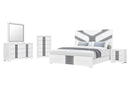 Optimus - Queen Bed With LED - White