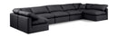 Indulge - Faux Leather 7 Piece Modular U-Shaped Sectional