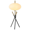 Layton - White Orb Shade Tripod Table Lamp - Black