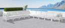 Nizuc - Outdoor Patio 10 Piece Modular Sectional With White Frame