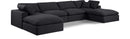 Comfy - 6 Piece Linen Modular Double Chaise Sectional
