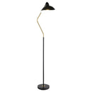 Lucien - Dome Shade Metal Task Floor Lamp - Black