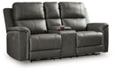 Bleckley - Power Reclining Loveseat With Console / Adjustable Headrest