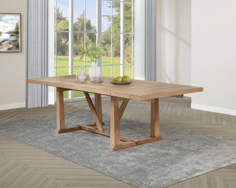 Middleton - 106" Extension Leaf Dining Table - Natural Brown