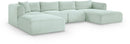Shaggy - 5 Piece Modular Sectional With Chaise And Ottoman
