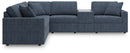 Modmax - 6-Piece Sectional With Storage Console - Fabric - Ink