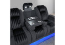 U8000 - 3 Piece Living Room Set (Power Console Reclining Loveseat, Power Reclining Sofa/ Power Recliner With Power Headrest) - Black