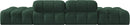 Ames - 4 Piece Boucle Upholstered Modular Sofa With 2 Backless Seats