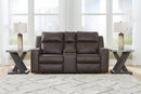 Lavenhorne - Dbl Rec Loveseat W/Console - Granite