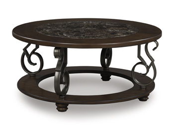 Frallyn - Dark Brown - Round Cocktail Table