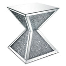 Noralie - End Table With Faux Diamonds - Mirrored