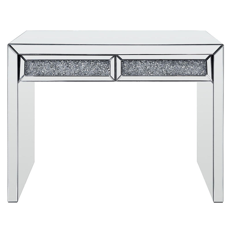 Noralie - Console Table Faux Diamonds - Mirrored