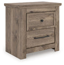 Rusticott - Two Drawer Night Stand - Brown