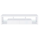 Jude - 2-Drawer Engineered Wood TV Stand - High Gloss White