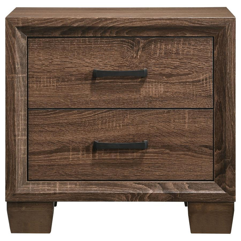 Brandon - 2-Drawer Nightstand - Warm Brown