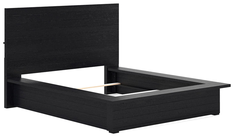 Londer - Black - Queen Panel Bed