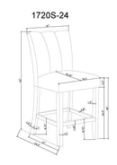 Vega - Counter Height Chair (Set of 2) - Mocha