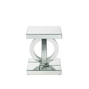Ornat - End Table - Mirrored & Faux Square Diamonds