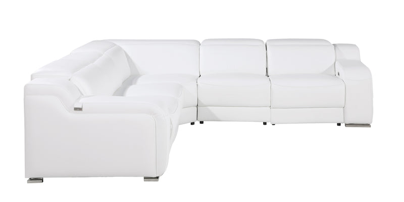 1116 - Power Reclining Italian Leather Sectional