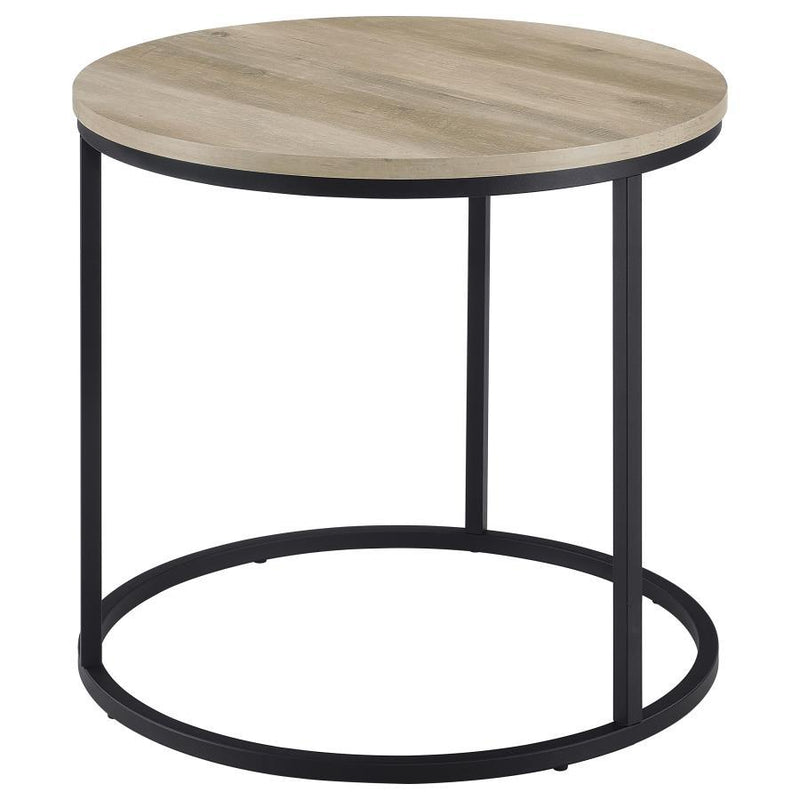 Lainey - Round Faux Marble Side End Table