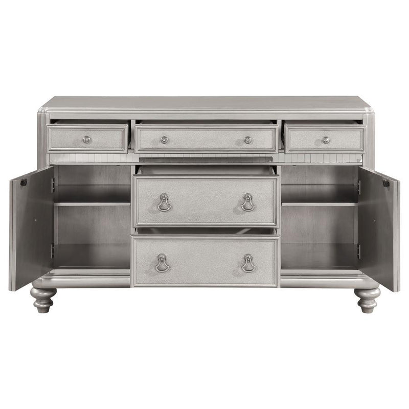 Bling Game - Dining Sideboard Buffet Cabinet - Metallic Platinum