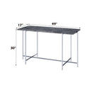 Adelae - Sofa Table - Faux Marble Top & Chrome