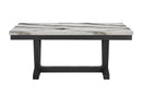 D1319 - 5 Piece Dining Room Set (Dining Table And 4 Dining Chair) - Black / Light Gray / White