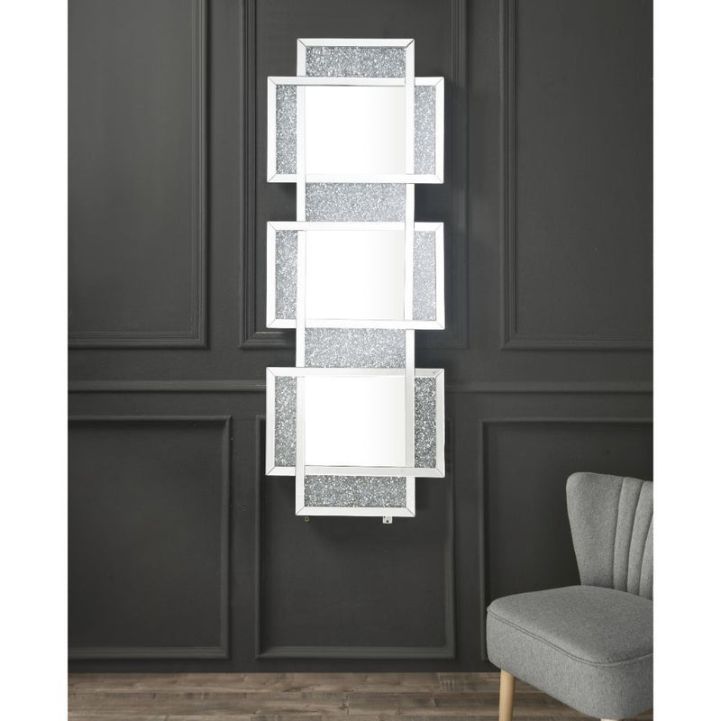 Noralie - 63" Accent Mirror - Mirrored & Faux Diamonds