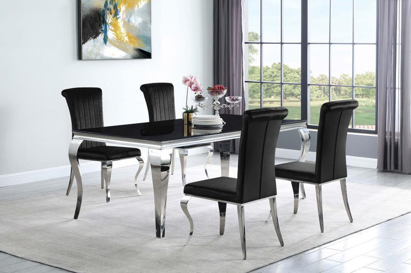 Carone - Rectangular Glass Top Dining Table