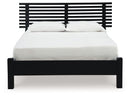 Danziar - Full Slat Panel Bed With Low Footboard - Black