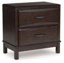 Vanmore - Two Drawer Night Stand - Dark Brown