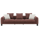 Mardi - Sofa With 6 Pillows - Maroon Tweed
