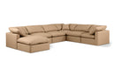 Indulge - Faux Leather 7 Piece Modular Sectional - Tan