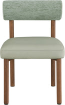 Paramo - Chenille Fabric and Vegan Leather Upholstered Dining Chair