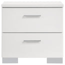 Felicity - 2-Drawer Nightstand - White High Gloss