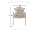 Realyn - Twin UPH Panel Headboard - Chipped White