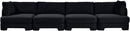 Hammond - Velvet Performance Fabric Upholstered 4 Piece Sofa