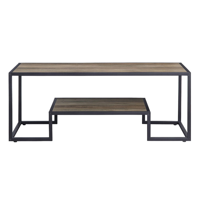 Idella - Coffee Table - Rustic Oak & Black
