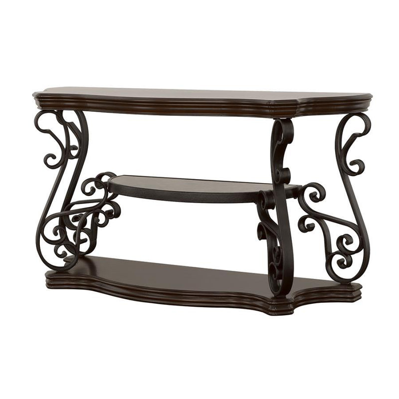 Laney - Sofa Table - Deep Merlot And Clear