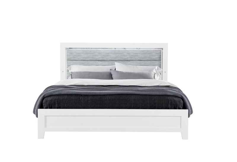 Luccia - Twin Bed With LED - White