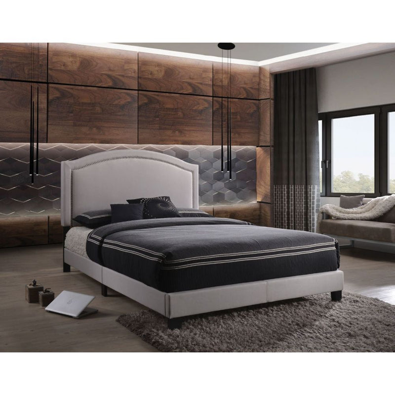 Garresso - Queen Bed - Fog Fabric