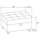 Stonenesse - Rectangular Upholstered Storage Ottoman - Gray