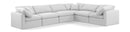 Indulge - Linen 6 Piece Modular Corner Sectional - White