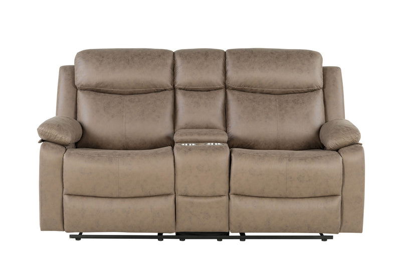 U6026 - Console Reclining Loveseat - Dark Brown